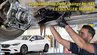 mazda 6 transmission fluid and filter change by ATF EXCHANGER\u0026گۆڕینی هایدرۆلیکی گێڕ بەجیهاز بۆ مازدا