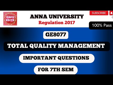 GE8077 Total Quality Management Important Questions | Be Prepare For ...