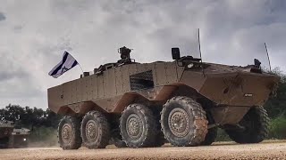 Israel tests the Iron Fist active protection system on the Eitan ranpur