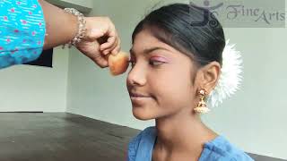 Basic Bharathanatyam Makeup And Hairdo (Simple Version)