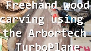 Review freehand carving wood using the Arbortech Turboplane