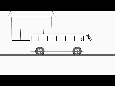 What happens to the passenger when the bus suddenly stops?