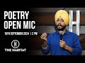 Live Poetry Open Mic at The Habitat 15th September 2024 | 2 PM