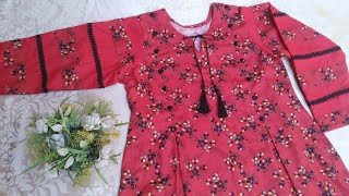 Trendy Box Pleat Frock for Girls | Latest Frock Design with Stylish Sleeves | Easy Cutting tutorials