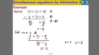 Simultaneous Equations By Elimination 2 Maths Simultaneous Equations By Elimination 2 Maths