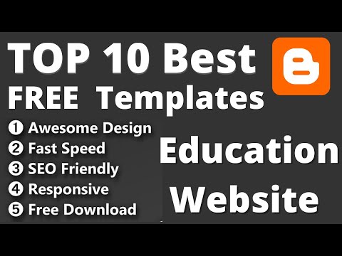 TOP 10 Best FREE Blogger Templates For Education Website | Education ...