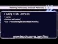 JavaScript Training Tutorial Finding HTML Elements
