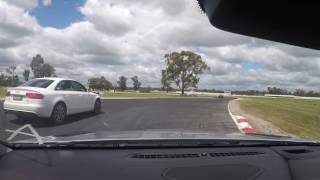 HSV LSA R8 CLubsport track day at Winton Raceway - chasing yellow evo 7