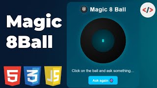 🔮 Magic 8 Ball Using HTML, CSS & JavaScript | Fun Mini Project!