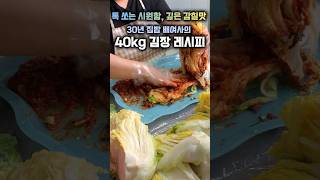 톡쏘는 시원함과 깊은 감칠맛, 30년 집밥 배여사 40키로 김장 비법#김장#김장40포기#시원한김치#40포기김장