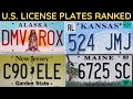 U.S. License Plates Ranked