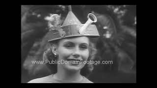 Eccentric women's hat fashions 1946 newsreel