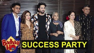 Ayushmann Khurrana,Sanya Malhotra,Neena Gupta,Gajraj Rao Rocking It At 'Badhaai Ho' Success Bash