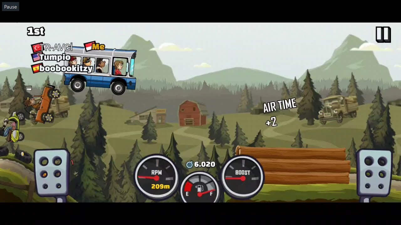 Naik Bis Untuk Balapan Naik Turun Gunung - Hill Climb Racing 2 #games # ...