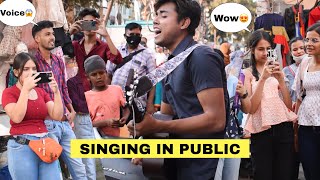 Singing Hindi Bollywood Songs In Public | Shocking Girls Reactions😱 | Street Prank Video | Jhopdi K