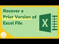 How to Recover a Prior Version of an Excel File - Tutorial