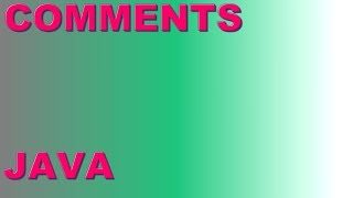 Comments (Java)