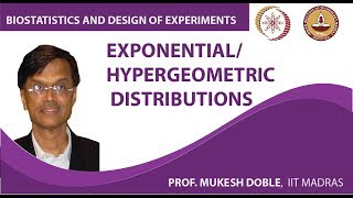 Exponential/hypergeometric distributions