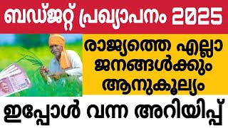 ബഡ്ജറ്റ് പ്രഖ്യാപനം 2025, രാജ്യത്തെ ജനങ്ങൾക്ക് അനുകൂലം 🔥#budget2025 #latestnews