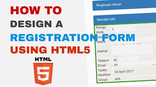 How to create Registration Form by using HTML5 - Class 7 Computer Science