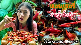 หอยเชอรี่ ราดน้ำจิ้มรสเด็ดๆ เผ็ดๆ แกล้มมะระขี้นก | โอ๋เอ๋ พาแซ่บ Channel