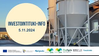 Investointituki-info 5.11.2024