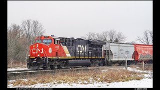 RAILREEL CN 3035 Potash Train Woodstock Ontario Dec 29 2021