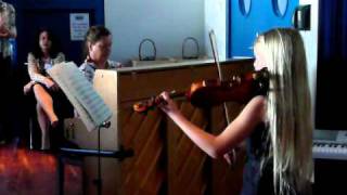 Mikkeline playing Baklanova, Concertino no.1 d-Moll for piano and violin