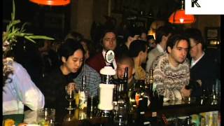 Mid 1990s Cafe Boheme, Soho, London, Late Night Bar, Archive Footage