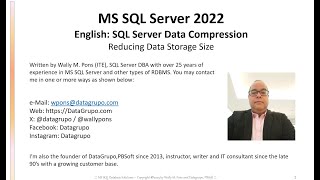 MS SQL Server :: English: SQL Server Data Compression