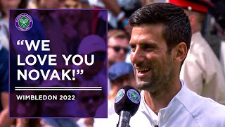 Fan Declares Love for Novak Djokovic | Wimbledon 2022