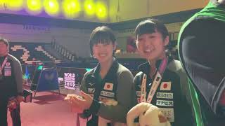 2019年世界ジュニア卓球選手権大会｜女子日本代表 表彰式後