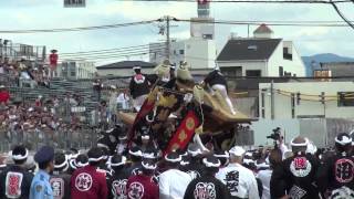 2014年9月12日　岸和田だんじり祭り２回目試験曵き（藤井町危機一髪）