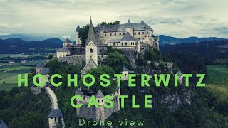 Hochosterwitz castle/ Hochosterwitz burg/ Austria /Carinthia/Drone aerial view.