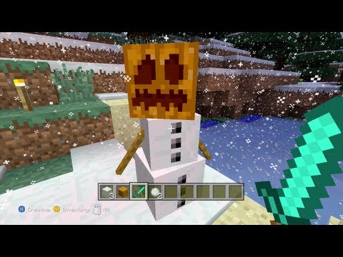 Minecraft Xbox 360: How to make a Snow Golem (Snowman) Minecraft Xbox 360: How to make a Snow Golem (Snowman)