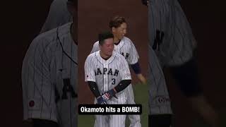 Kazuma Okamoto Goes Yard! 🇯🇵 #japan #wbc #shorts
