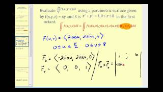 Surface Integrals with Parameterized Surface - Part 1