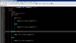 PHP & MySQL Tutorial 25 Finding the Largest of Three Numbers YouTube