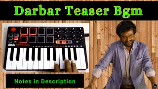 Darbar Teaser Mass BGM piano notes | Anirudh | Musical Notes 4u