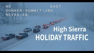 Donner Pass Snow Traffic Jam — I-80 Open but Hazardous