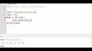 Reverse a list using Python and get to how its works