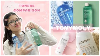 TONYMOLY Toners Comparison [All 4 Toners] | Is this worth it? || ISHITA ARORA