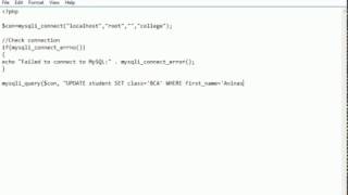 PHP MySQL Update statement .