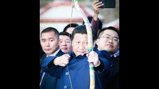 習近平同蒙古總統觀看那達慕 親自上陣彎弓搭箭