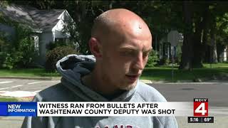 Witness recounts moments before Washtenaw County deputy was shot in Superior Township