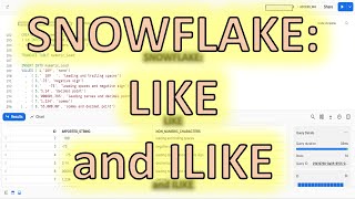 Snowflake LIKE and ILIKE: Case Sensitivity and Escaping Metacharacters