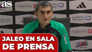 La REACCIÓN de VALVERDE al JALEO en la SALA de PRENSA durante su COMPARECENCIA | ATHLETIC VS BARÇA