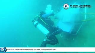 UNDERWATER HULL CLEANING WITH BRUSH KART TRIPLE HEAD PT  Camar Laut Indonesia