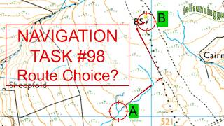 Navigation Task 98 - How would you navigate from the stream to the boundary stone at night?