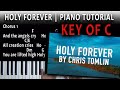 Holy Forever (Christ Tomlin) | C | EASY Piano Tutorial